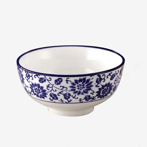 产品实物蓝色花纹陶瓷青花碗高清素材 中国风器皿 传统艺术 手工艺品